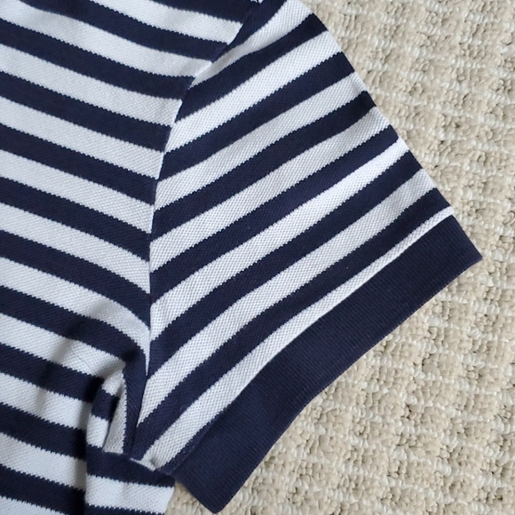 Girl's Lacoste Short Sleeve Striped T-Shirt - Picture 6 of 8